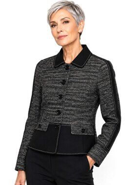 Worth Topstitch Peplum Cotton Jacket